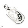 316L Surgical Steel Dragon Engraved Pendant