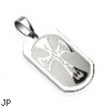 316L Surgical Steel Flam'in Cross Engraved Pendant