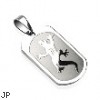 316L Surgical Steel Gecko Engraved Pendant