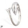 .925 Sterling Silver Dolphin Toe Ring