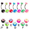 Acrylic double star belly button ring