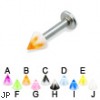 Acrylic flower cone labret, 12 ga