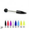 Acrylic spike  and ball straight barbell, 14 ga