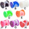 Acrylic spiral plug, 0 ga