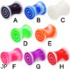 Acrylic spiral plug, 2 ga