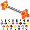 Acrylic Viking Ball Titanium Straight Barbell, 12 Ga