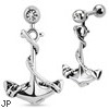 Anchor Dangle Surgical Steel Tragus/Cartilage Barbell