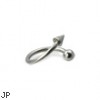 Ball and cone eyebrow ring, 16 ga