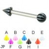 Beach ball and cone straight barbell, 12 ga