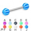 Beach ball straight barbell, 14 ga