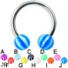 Beach ball titanium circular barbell, 14 ga