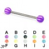 Beach Ball Titanium Straight Barbell, 16 Ga