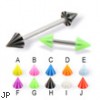 Beach cone straight barbell, 14 ga