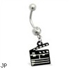 Belly Ring with dangling director's cut board