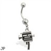 Belly Ring with dangling hollywood camera