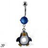 Belly Ring with dangling penguin