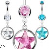 Belly ring with dangling star