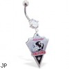 Belly Ring with official licensed NFL charm, Atlanta Falcons