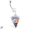 Belly Ring with official licensed NFL charm, Cincinnati Bengals