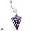 Belly Ring with official licensed NFL charm, Houston Texans