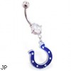 Belly Ring with official licensed NFL charm, Indianapolis Colts