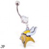 Belly Ring with official licensed NFL charm, Minnesota Vikings