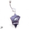 Belly Ring with official licensed NFL charm, Philadelphia Eagles