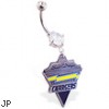 Belly Ring with official licensed NFL charm, San Diego Chargers