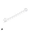 Bio Flex Barbell/Retainer with UV Coated Acrylic Balls - 14G 1" Length