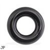 Black Acrylic Segment Ring, 00 Ga,Diameter:3/4" (19Mm)