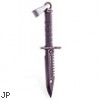 Black alloy knife pendant