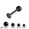 Black labret with ball, 14 ga
