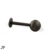 Black notched ball labret, 14 ga