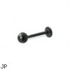 Black notched ball labret, 16 ga