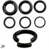 Black Titanium/Stainless Steel Segment Rings with 1/2" diameter