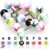 Butterfly logo straight barbell, 14 ga