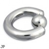 Captive bead ring, 4 ga