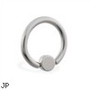 Captive bead ring with 4mm flat ball, 14 ga