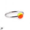 Captive bead ring with rainbow ball, 16ga