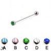 Cat Eye Ball Long Barbell (Industrial Barbell), 16 Ga