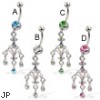 Chandelier belly button ring