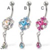 Chandelier belly button ring