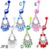 Chandelier bioplast belly button ring