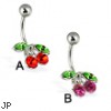 Cherry belly button ring