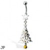 Christmas Tree Belly Button Ring