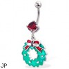 Christmas Wreath Belly Button Ring