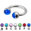 Circular barbell with hologram balls, 12 ga