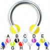 Circular barbell with striped balls, 12 ga