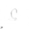 Clear Nose Screw / Nostril Piercing Retainer With Dome, 18 Ga