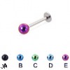 Colored ball labret, 16 ga